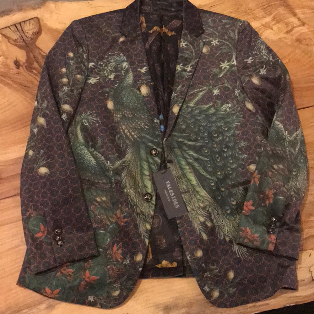 Designer Dinner Jacket :: Peacock Velour